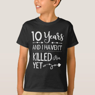 Camiseta Divertido décimo aniversario Boda 10 años de mat
