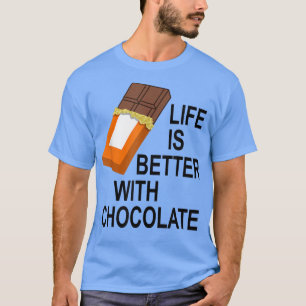 Camiseta Divertido decir comer dulces de chocolate oscuro