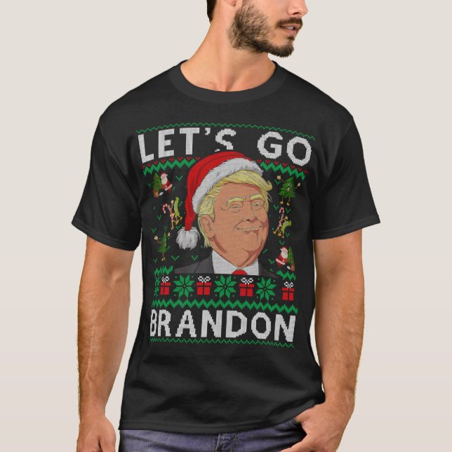 Camiseta Divertido dejemos que Brandon Trump se ponga fea (Anverso)