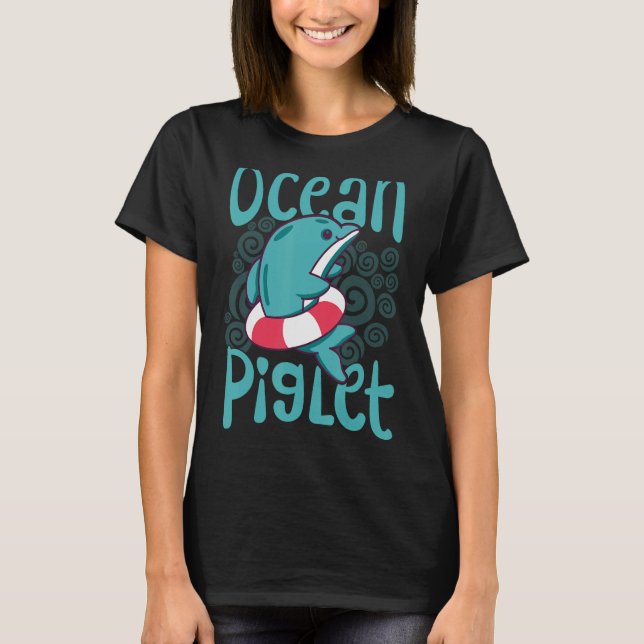 Camiseta Divertido delfín lover Ocean Piglet (Anverso)