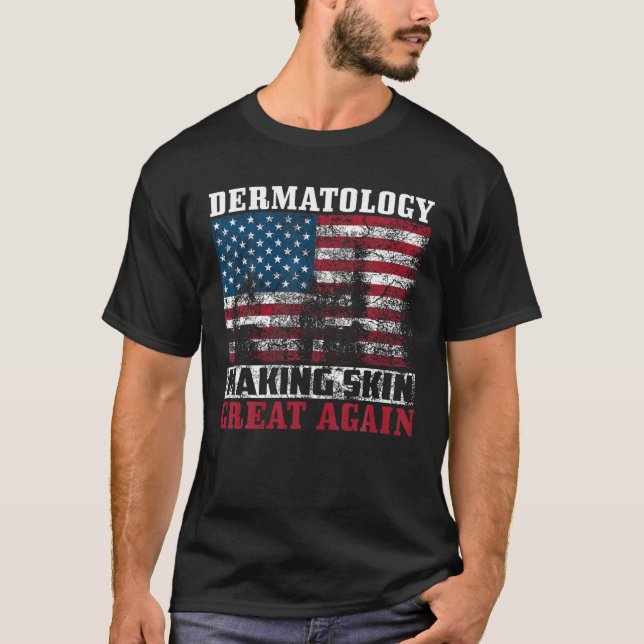 Camiseta Divertido dermatológico de EE.UU. Hombres Derm ame (Anverso)