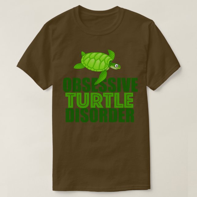 Camiseta Divertido desorden obsesivo de tortugas (Diseño del anverso)