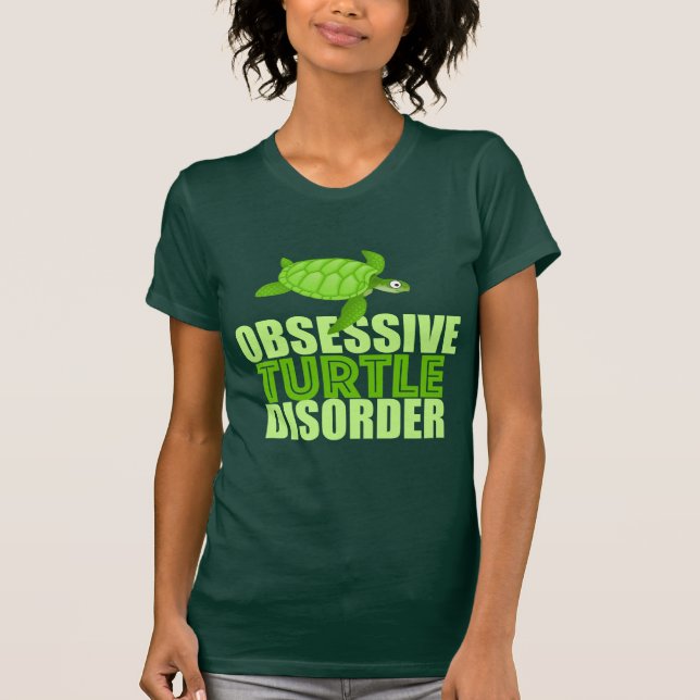 Camiseta Divertido desorden obsesivo de tortugas (Anverso)
