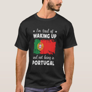 Camiseta Divertido Despertar en Portugal Bandera Portuguesa
