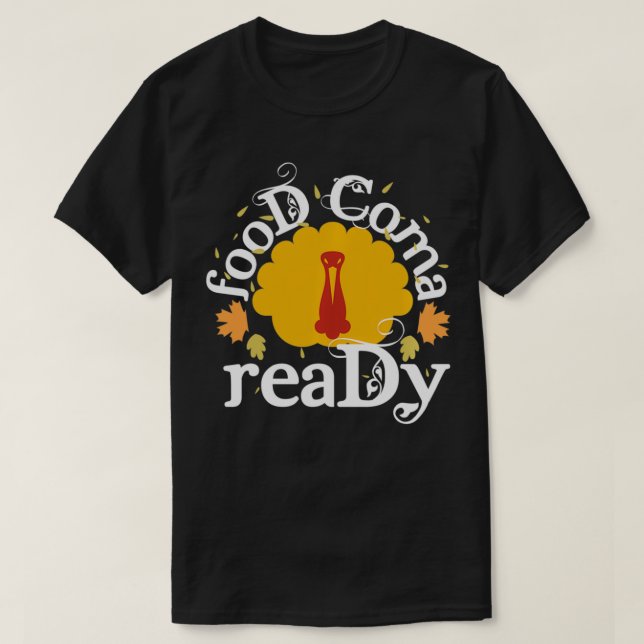 Camiseta Divertido Día de Acción de Gracias, comida prepara (Diseño del anverso)