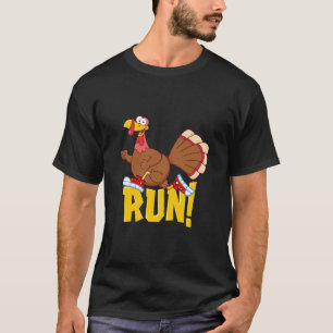 Camiseta Divertido Día de Acción de Gracias corriendo trote