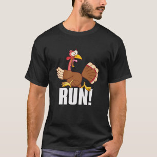 Camiseta Divertido Día de Acción de Gracias corriendo trote