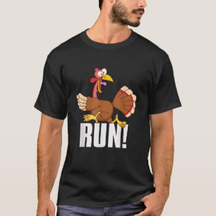 Camiseta Divertido Día de Acción de Gracias corriendo trote