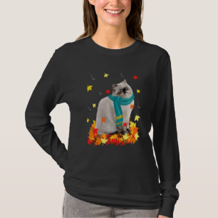 Camiseta Divertido Día de Acción de Gracias Himalaya Gato E