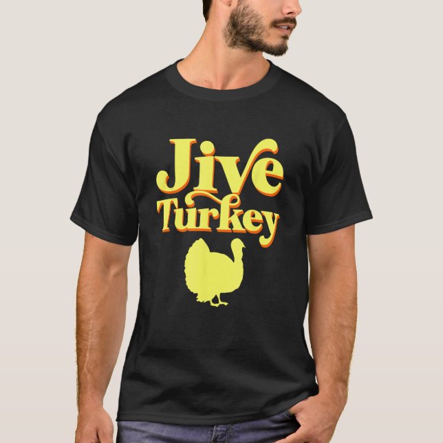 Camiseta Divertido Día de Acción de Gracias Retro Jive Turq (Anverso)