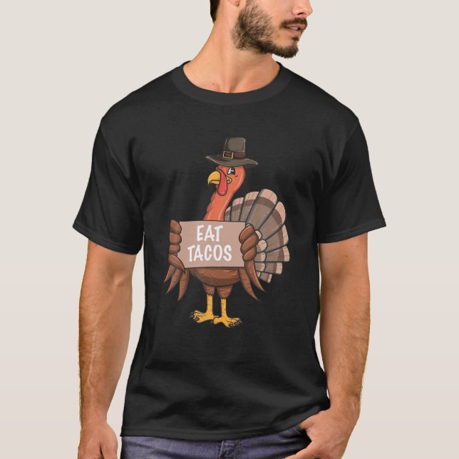 Camiseta Divertido Día de Acción de Gracias Turquía come ta (Anverso)