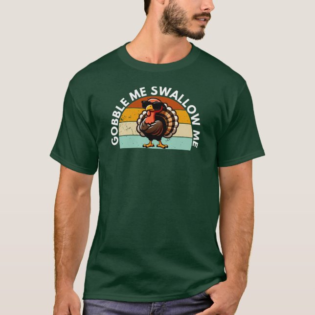 Camiseta Divertido Día de Acción de Gracias Turquía me devo (Anverso)