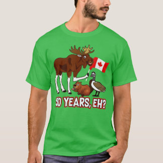 Camiseta Divertido Día de Canadá 150 años con Moose Beaver