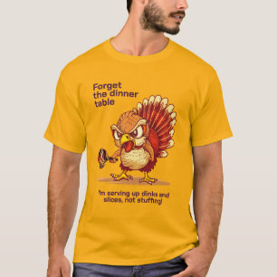 Camiseta Divertido Día de Cena: ¡Turquía vs. Baloncesto!