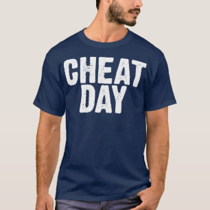 Camiseta Divertido Día de Cheat Gimnasio Carbohidratos poco