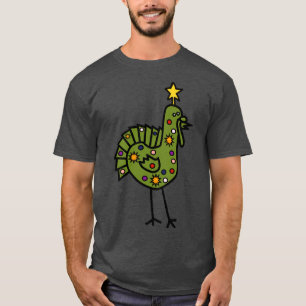 Camiseta Divertido día de gracias en árbol de Navidad Turqu