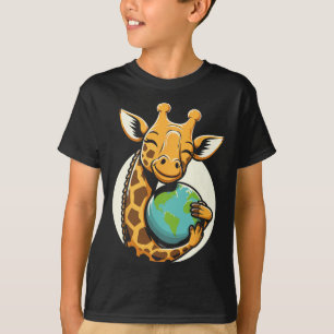 Camiseta Divertido Día de la Tierra Cute Giraffe Día de la