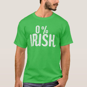 Camiseta Divertido Día de San Patricio 0% Irlandés Irland