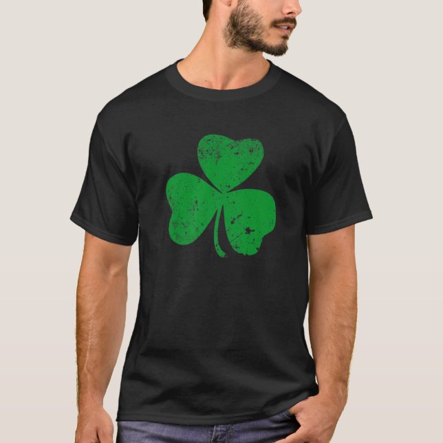 Camiseta Divertido "Día de San Patricio" Lucky Shamrock Tee (Anverso)