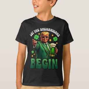 Camiseta Divertido Día De San Patricio Trump Deja Que Los S