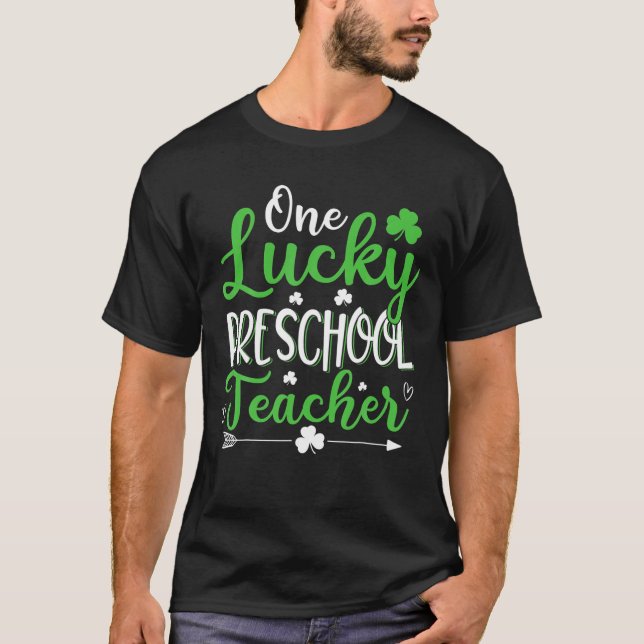 Camiseta Divertido Día de St. Patricks, un afortunado profe (Anverso)