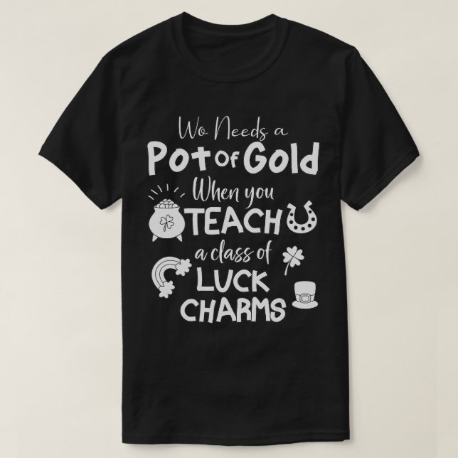 Camiseta Divertido día de St.PAtricks, un profesor afortuna (Diseño del anverso)