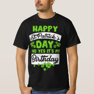 Camiseta Divertido Día De St Patricks Y Mi Cumpleaños Shamr