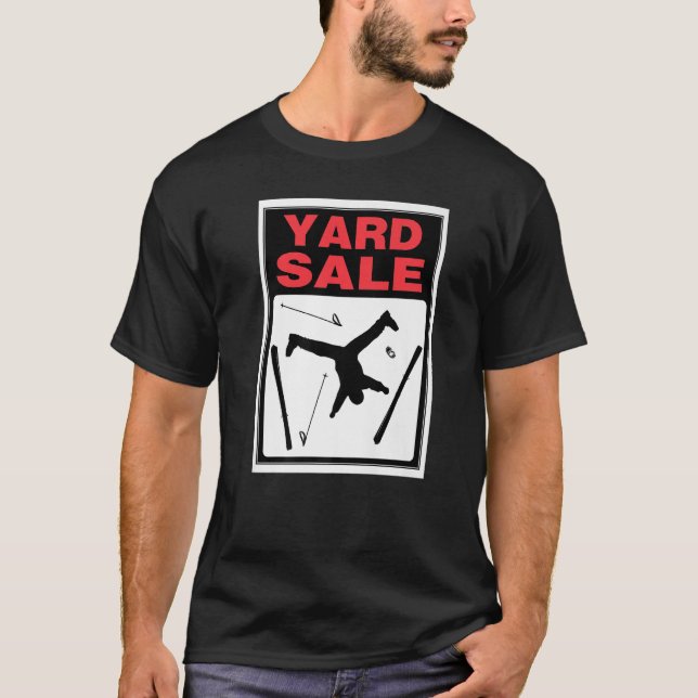 Camiseta Divertido Día Del Esquí De Yard Sale Esquiador Y G (Anverso)