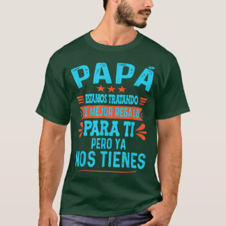 Camiseta Divertido Día del Padre Español Papá de Hija Hijo 