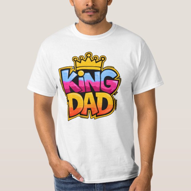 Camiseta DIVERTIDO Día del Padre KING DAD (Anverso)