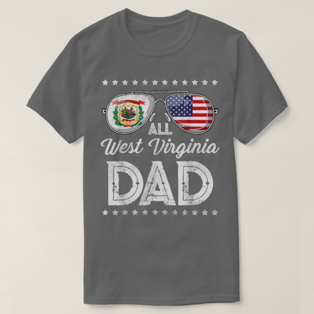 Camiseta Divertido Día del Padre West Virginia 4 de Julio U (Diseño del anverso)