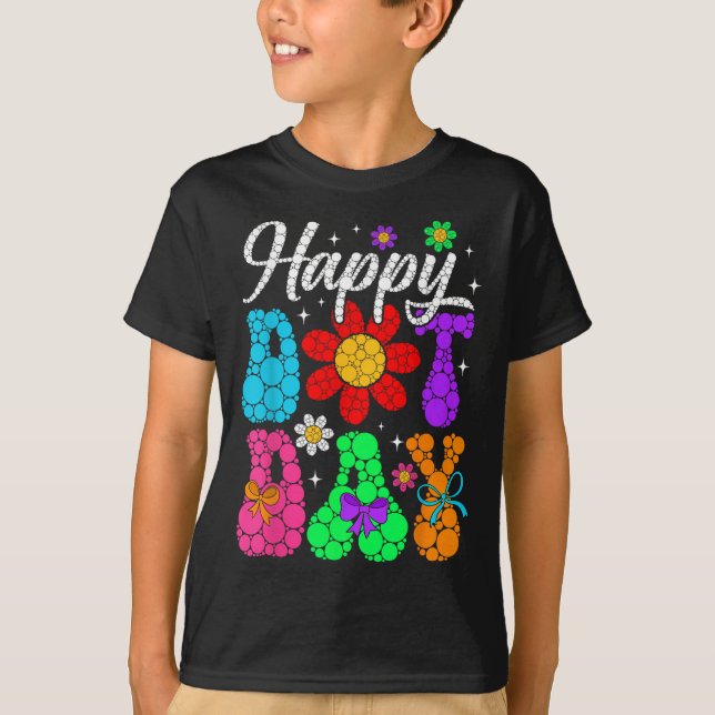 Camiseta Divertido día feliz Polka Dot Estudiantes de Arte  (Anverso)