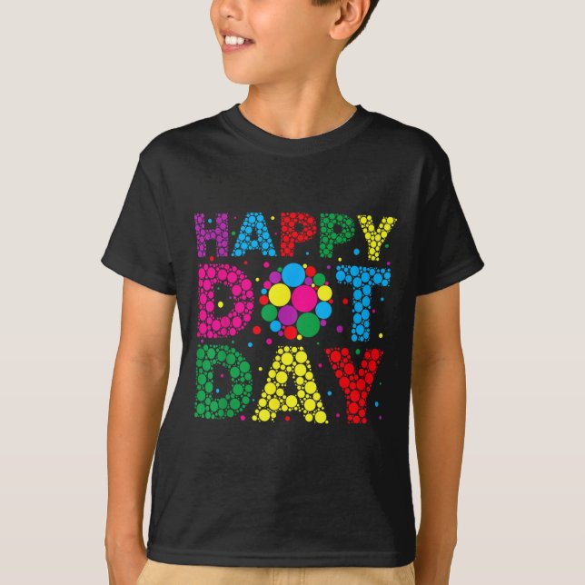 Camiseta Divertido día feliz Polka Dot Estudiantes de Arte  (Anverso)
