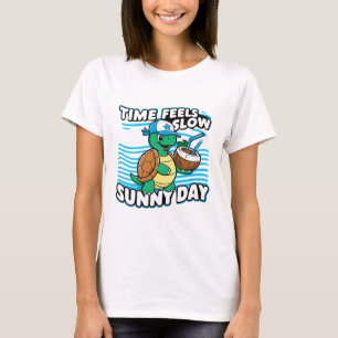 Camiseta Divertido día soleado de tortuga