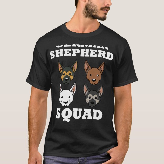 Camiseta Divertido dicho de perro escuadrón pastor alemán (Anverso)