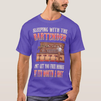 Camiseta Divertido dicho Dormido con un Barman 4