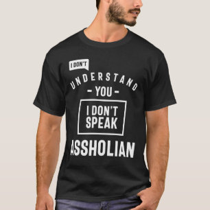 Camiseta Divertido diciendo que no hablo asisán