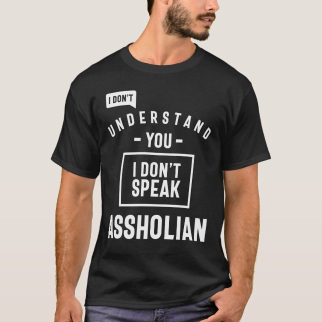 Camiseta Divertido diciendo que no hablo asisán (Anverso)