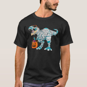 Camiseta Divertido Dino Mummy T Rex Dinosaur Halloween Cand