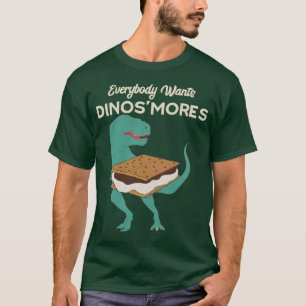 Camiseta Divertido dinosaurio huele camping DinoSmores T-Re