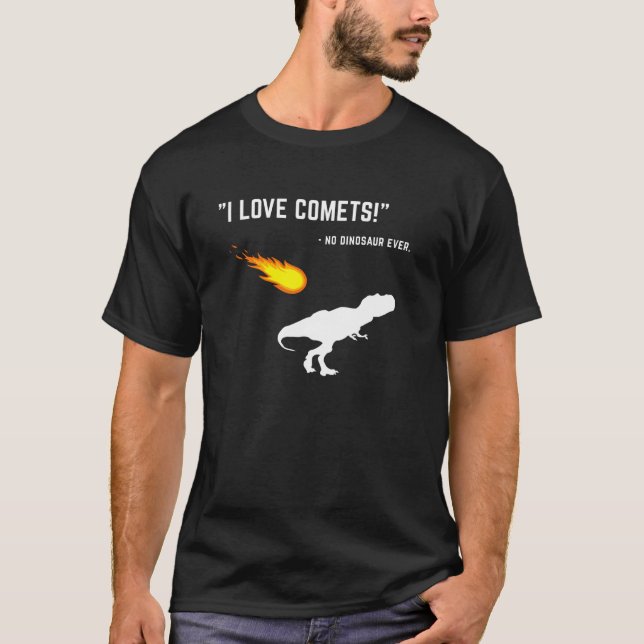 Camiseta Divertido Dinosaurio I Love Comenta T-Rex Long Sle (Anverso)