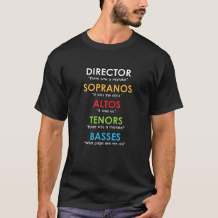 Camiseta Divertido director de coro obsequia a la orquesta 