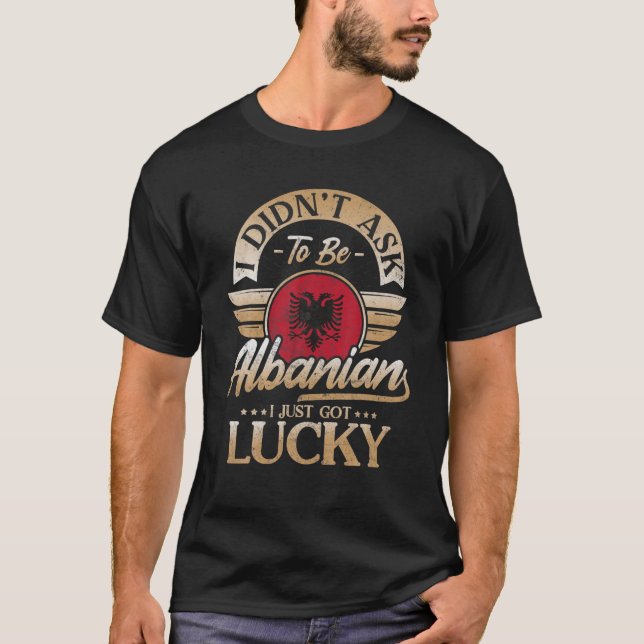 Camiseta Divertido discurso albanés (Anverso)