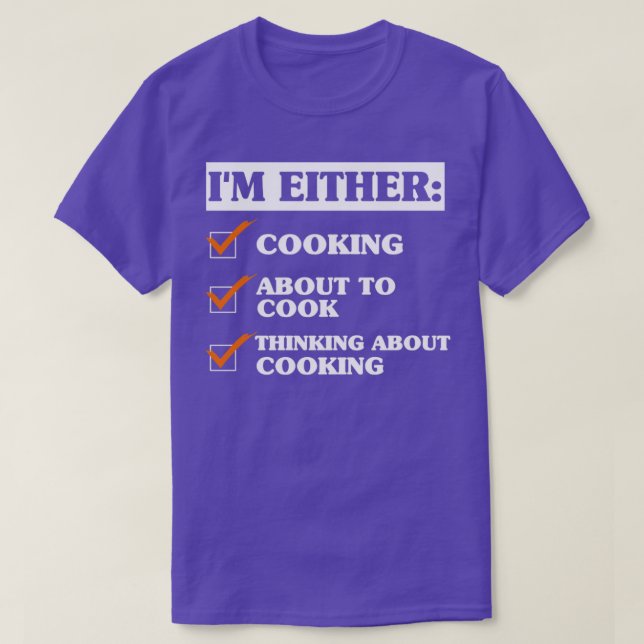 Camiseta Divertido discurso de cocina (Diseño del anverso)