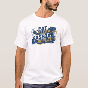 Camiseta Divertido DISEÑADOR GRÁFICO DE BÉISBOL 2D DUERME C