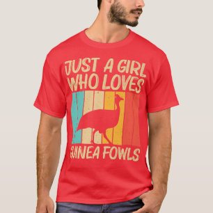 Camiseta Divertido diseño de aves guineanas para Chicas muj