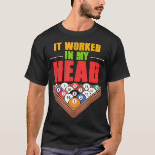 Camiseta Divertido diseño de billares para hombres