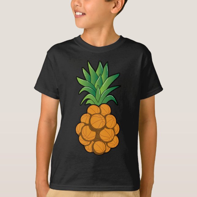 Camiseta Divertido diseño de piña de baloncesto fresco - ar (Anverso)