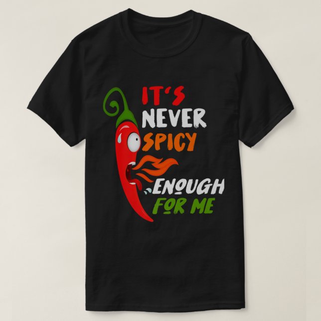 Camiseta Divertido divertidísimo De Pepper Rojo Para Comida (Diseño del anverso)