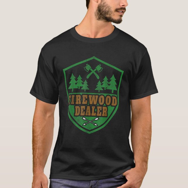 Camiseta Divertido divertido decir que vendedor de madera p (Anverso)